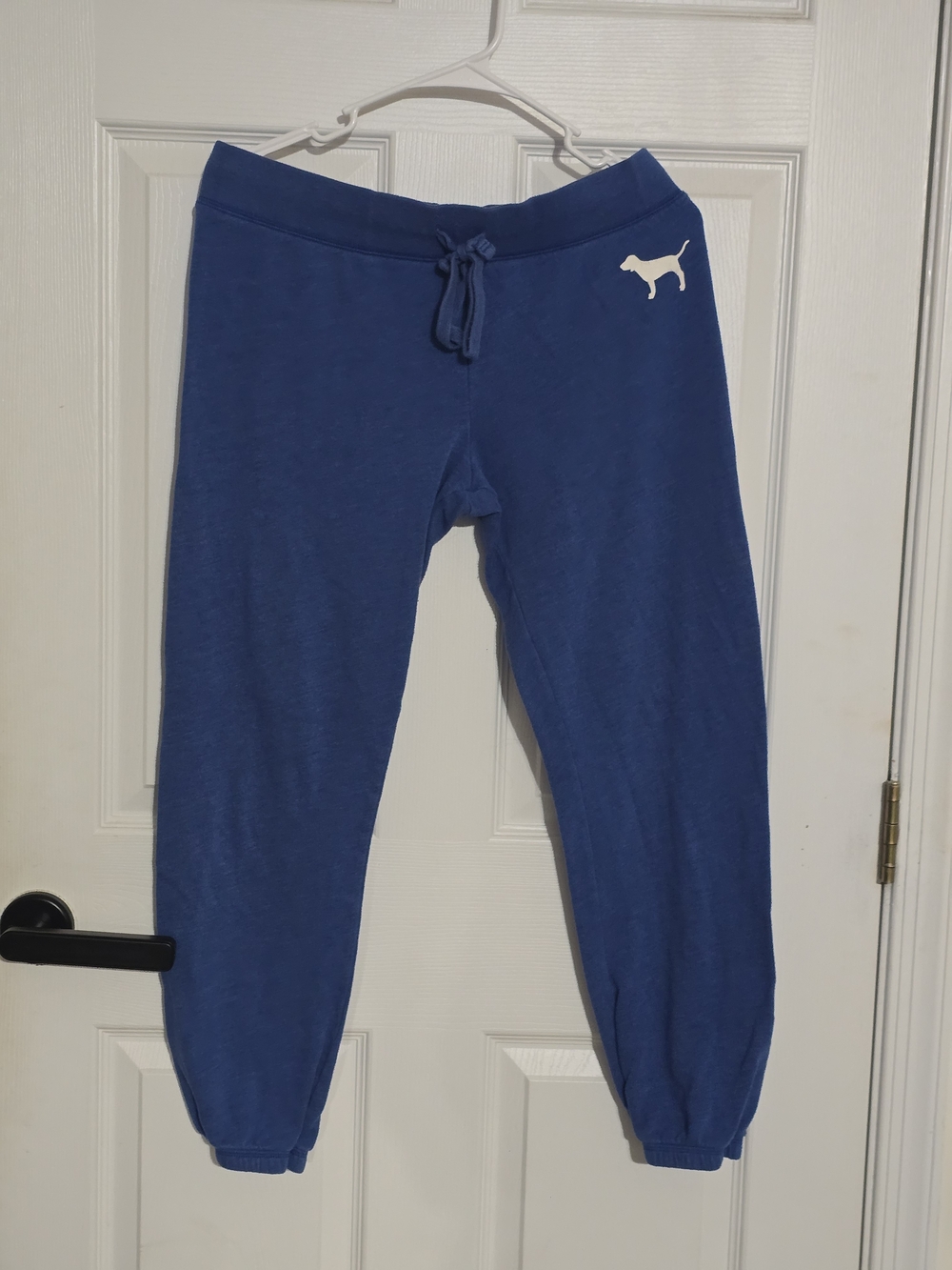 PINK Victoria's Secret Blue Dog Logo Sweat Joggers